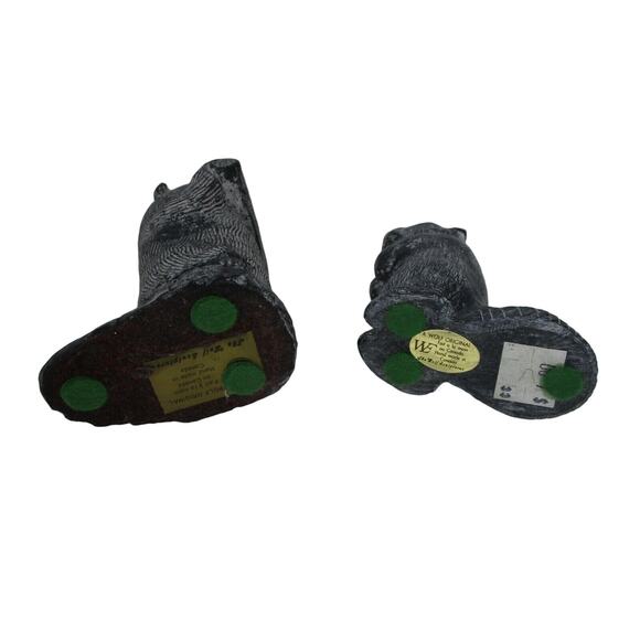 2 Vintage Beavers Soapstone Figurines - AL Wolf Hand Made in Canada - Picture 4 of 6